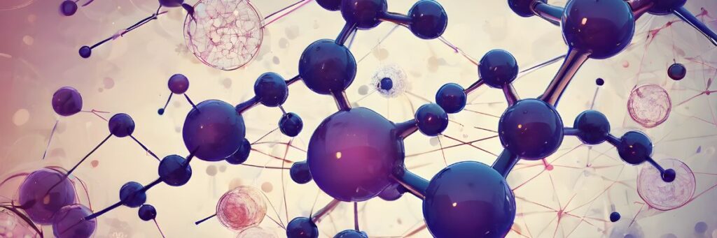 molecular structure illustration showing amino acids found in high protein vegan foods
