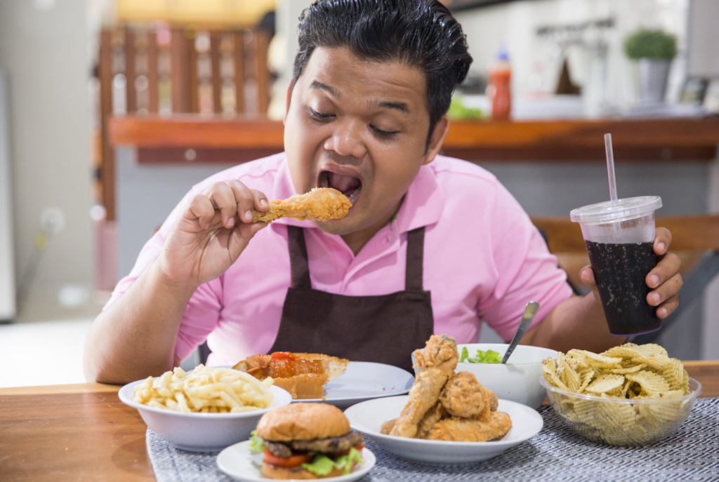 avoid carbonated drinks and fried foods